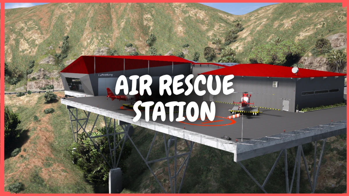 Steelflex Air Rescue Station MLO FiveM | Vinewood Hills Helicopter Base | Open Source